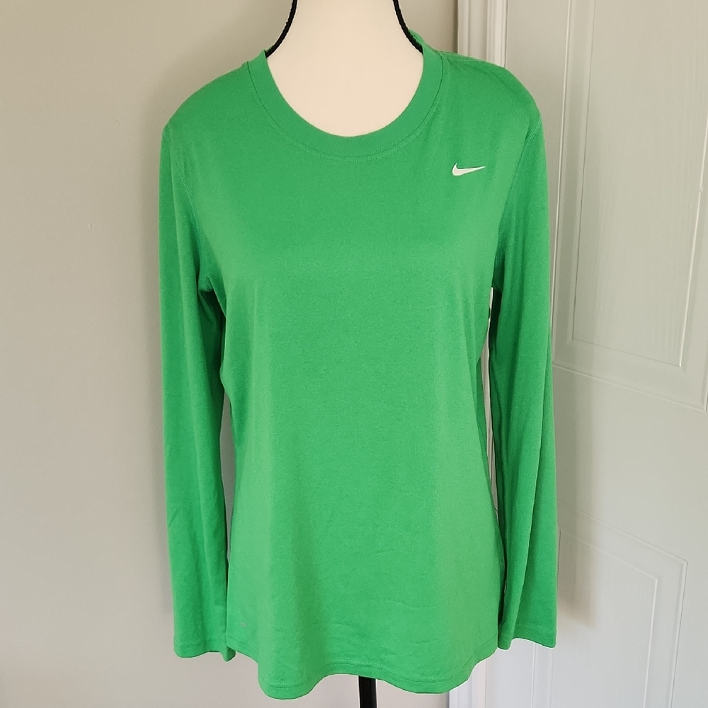 Nike Dri-fit green long sleeved tee, size large